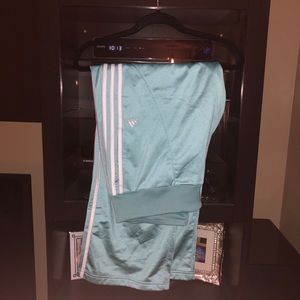 NWOT Adidas teal track pants XL